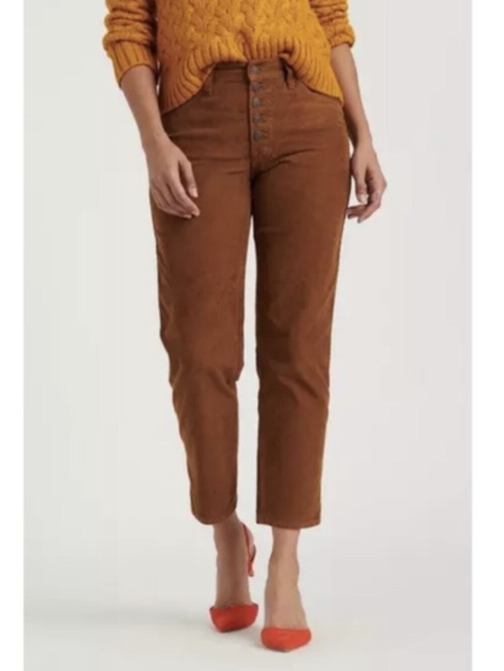 Lucky Brand Women's Straight-Leg Corduroy Pants in Brown